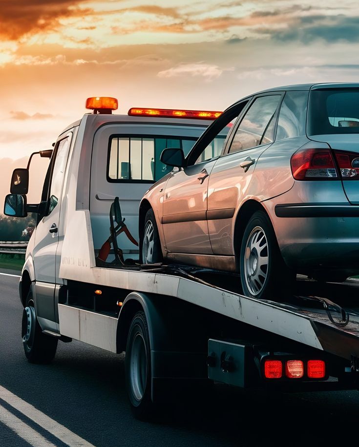 Tow truck on the road
